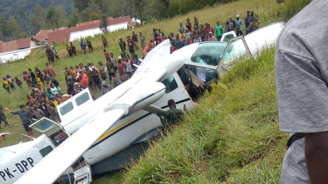 Pesawat Caravan Daby Air PK - DPP alami kecelakaan di Intan Jaya, papua