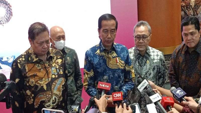 Presiden Joko Widodo (Jokowi) menghadiri pembukaan UMKM Expo 2023
