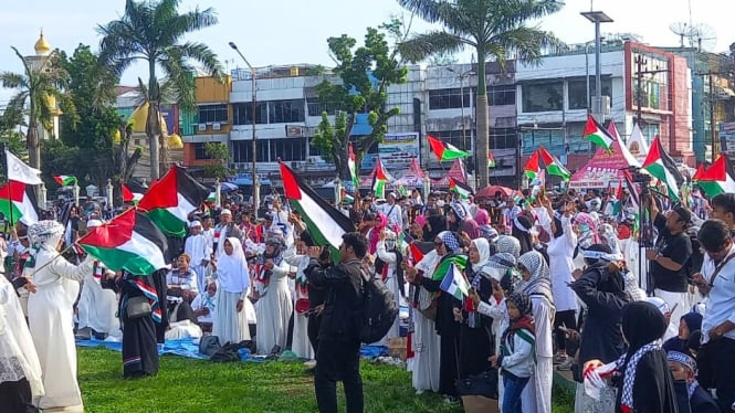Aksi Sumut Bela Palestina Dihadiri Ribuan Orang