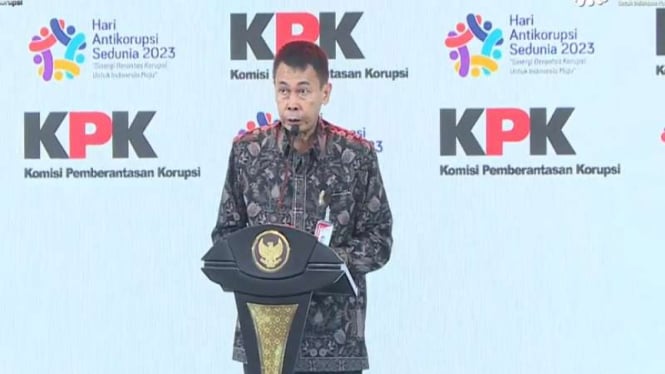 Ketua KPK Nawawi Pomolango di peringatan Hari Antikorupsi se-Dunia 2023