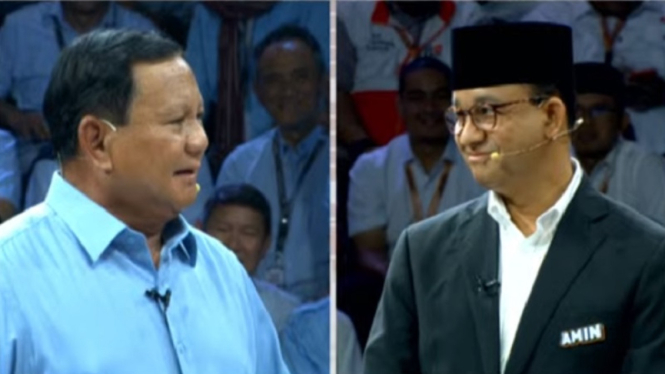 Capres Prabowo Subianto menanggapi pernyataan capres Anies Baswedan