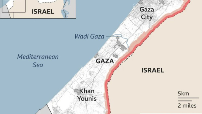 Peta Gaza. 