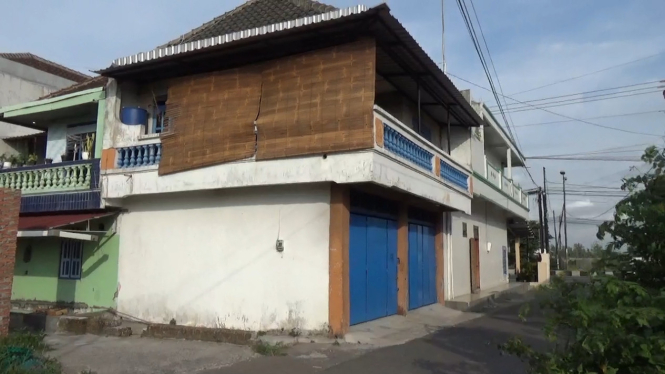 Rumah kontrakan yang ditempati terduga teroris HR di Desa Kepanjen, Delanggu, Klaten, Jawa Tengah.