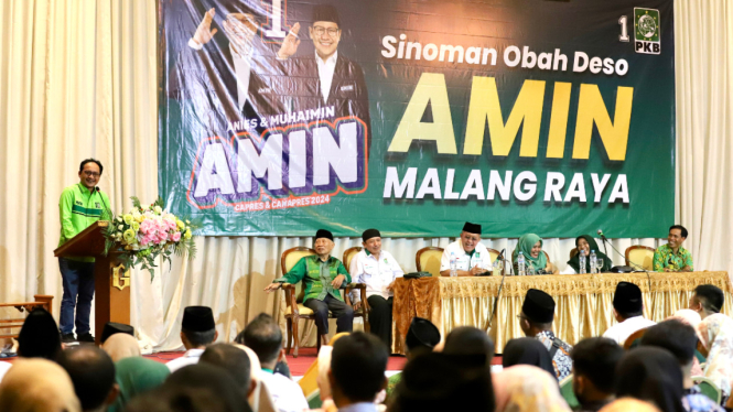 Relawan Sinoman Obah Deso Malang Raya jadi ujung tombak Paslon AMIN.