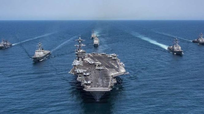 VIVA Militer: Armada tempur kapal induk Angkatan Laut Amerika Serikat