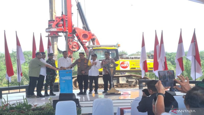 Presiden Jokowi groundbreaking pembangunan gedung polres khusus kawasan IKN