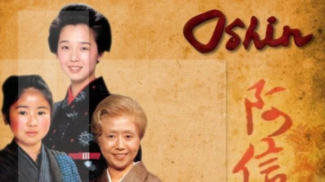 3 pemeran utama serial televisi populer Jepang era 1980-an, Oshin.