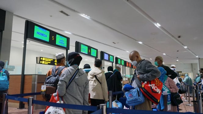 Suasana Imigrasi TPI Soekarno-Hatta.