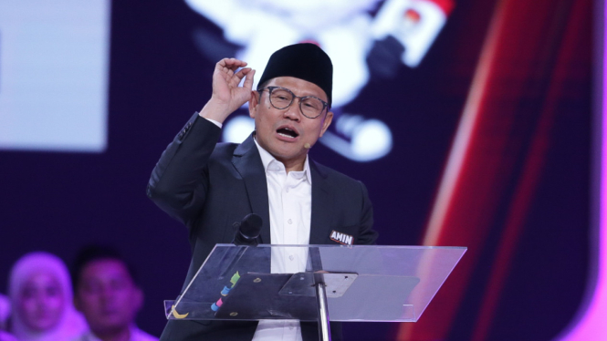 Muhaimin Iskandar saat debat cawapres Pemilu 2024