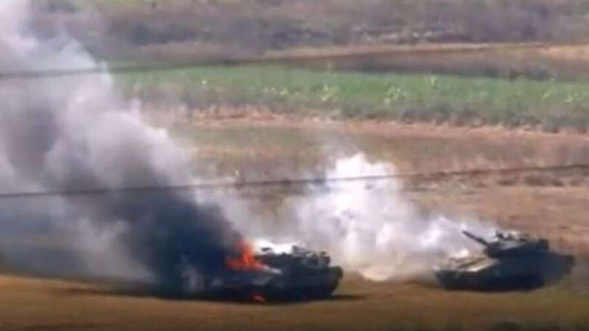 VIVA Militer: Tank Merkava Mark IV militer Israel dihancurkan pasukan Hamas