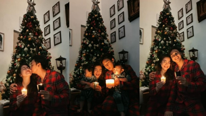 Felicya Angelista rayakan Natal bersama keluarga