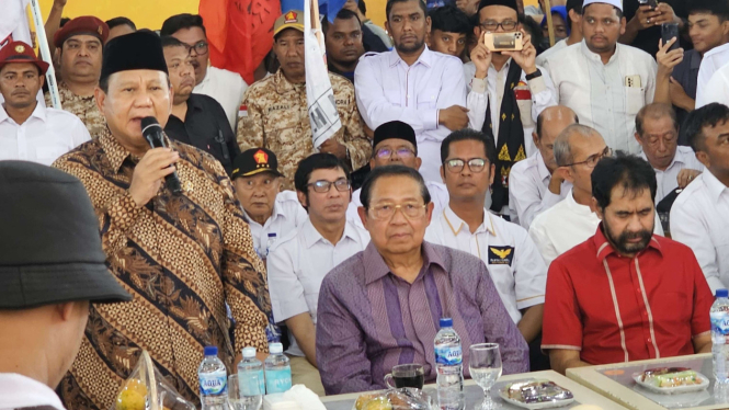 Prabowo Subianto Ngopi Bareng TKD Prabowo-Gibran Aceh