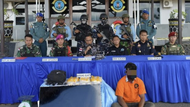 VIVA Militer: TNI AL tangkap kurir narkoba dari Malaysia