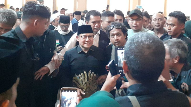 Cawapres nomor urut 1 Muhaimin Iskandar alias Cak Imin kampanye di Banten.