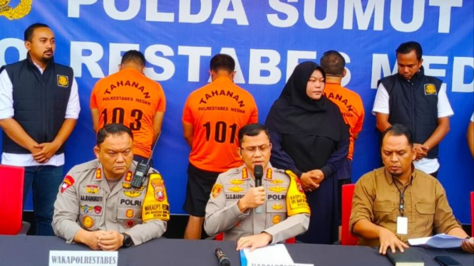 Polisi merilis para pelaku pembunuhan