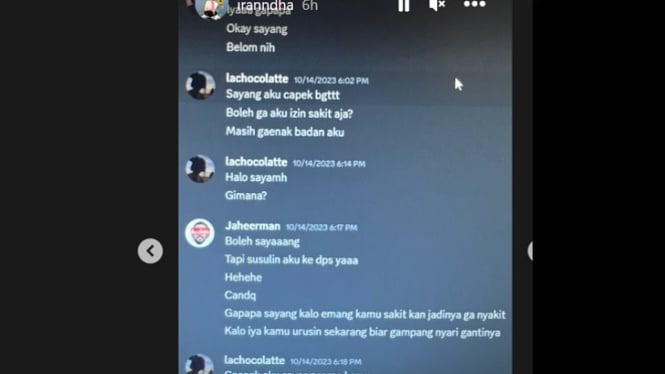 Chat Elmer dan selingkuhan