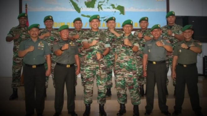 VIVA Militer: Serah terima jabatan perwira di Kodim Surabaya Utara.