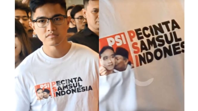 Kocaknya Kaesang pakai kaos PSI, Pecinta Samsul Indonesia