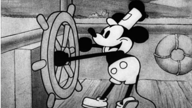Mickey Mouse versi awal yang bernama Steamboat Willie