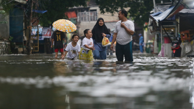 Banjir di beberapa titik Jakarta (Foto ilustrasi)