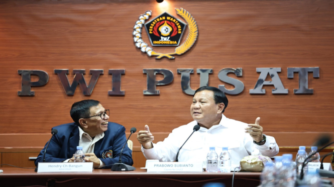 Capres nomor urut 2 Prabowo Subianto di PWI Pusat