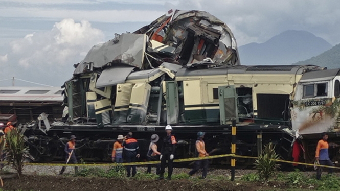Kecelakaan Kereta Api di Cicalengka Jawa Barat