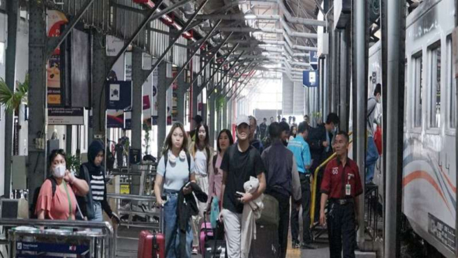 Suasana di Stasiun Semarang Tawang. 