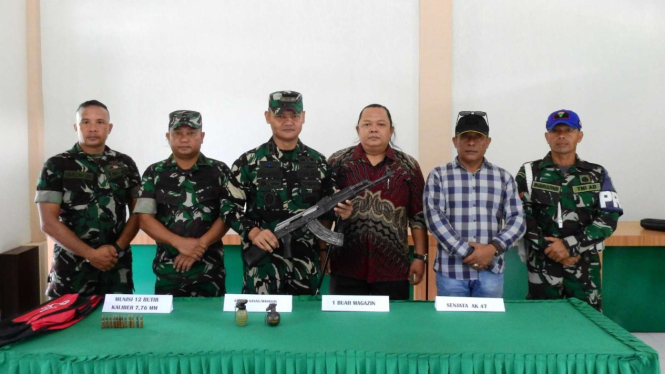 Mantan Kombatan GAM Serahkan senjata api ke Kodim 0117/Aceh Tamiang