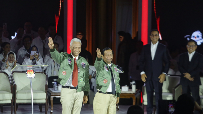 Ganjar Pranowo-Mahfud MD Debat Ketiga Calon Presiden Pemilu 2024