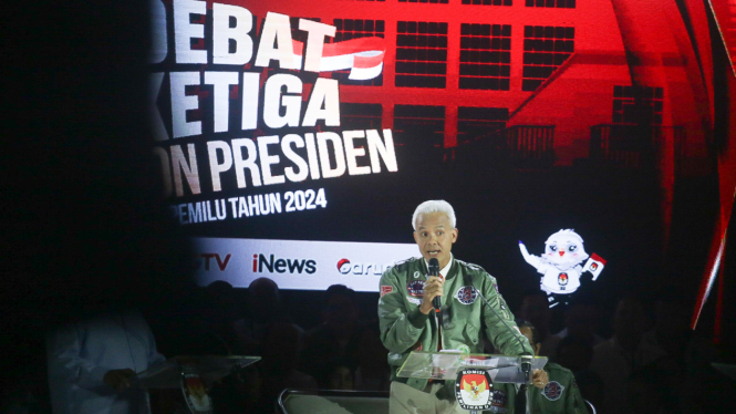 Ganjar Pranowo Debat Ketiga Calon Presiden Pemilu 2024
