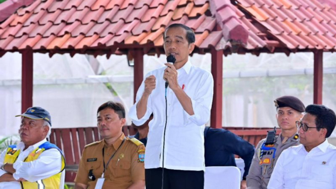 Presiden Jokowi di Kabupaten, Serang, Banten.