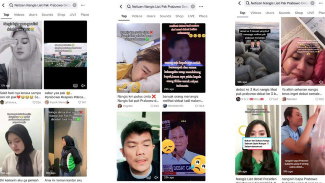 Netizen Menangis Usai Debat Capres Karena Simpatik Terhadap Prabowo