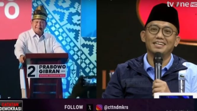 Kolase capres Prabowo Subianto dan Jubir TKN Dahnil Anzar Simanjuntak.