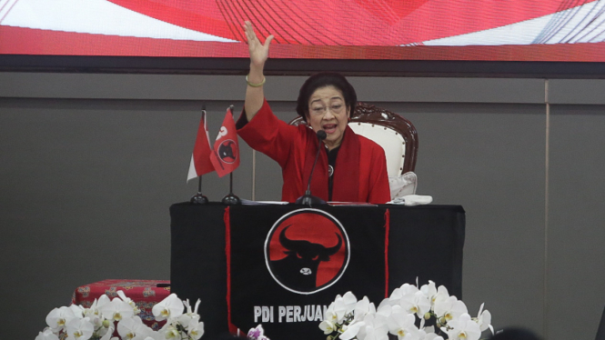 Megawati Soekarnoputri di HUT PDI-P ke 51