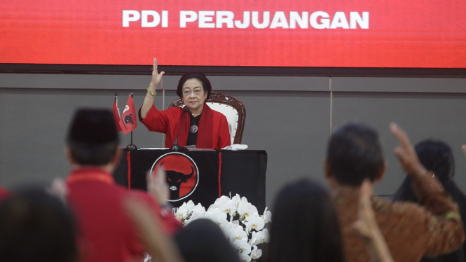 Megawati Soekarnoputri di HUT PDI-P ke 51