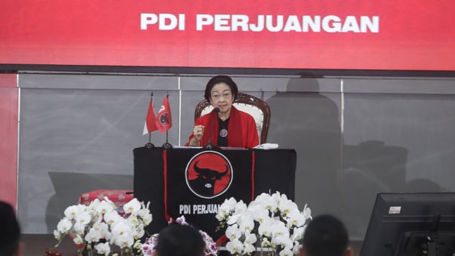 Megawati Soekarnoputri di HUT PDI-P ke 51