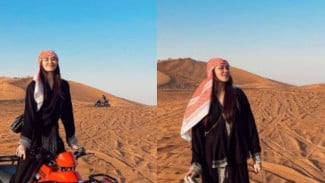 Jalan-jalan ke Dubai Pakai Sorban, Aaliyah Massaid Bikin Thariq Halilintar Kesemsem: Mirip Jasmine