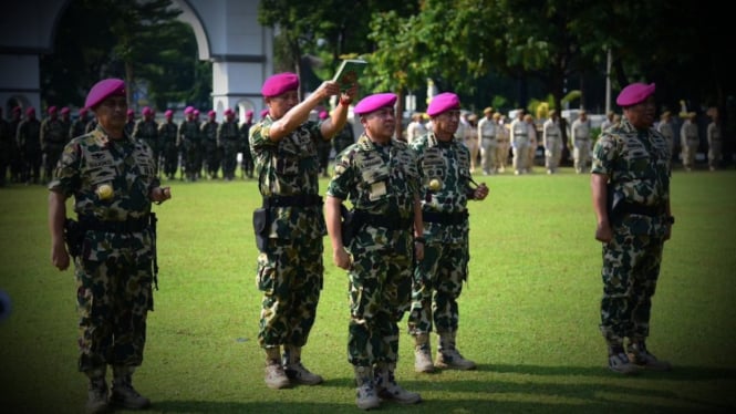 VIVA Militer: Serah terima jabatan pejabat Korps Marinir TNI.