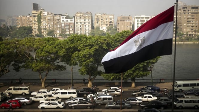 Ilustrasi bendera Mesir
