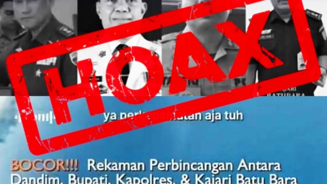 Viral rekaman perbincangan Dandim, Bupati, Kapolres, Kajari Batubara menangkan capres tertentu hoax.