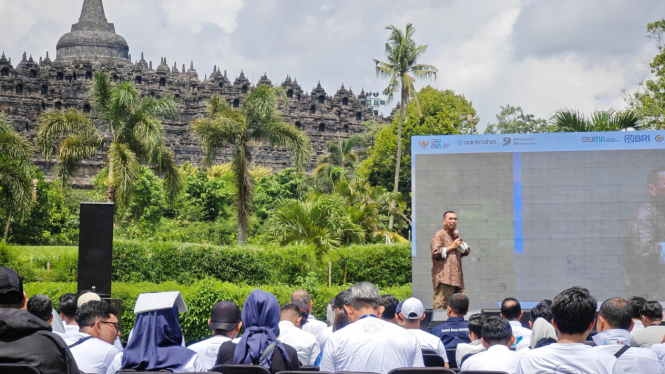 1000 Manusia Bercerita yang diselenggarakan di Kawasan Wisata Candi Borobudur