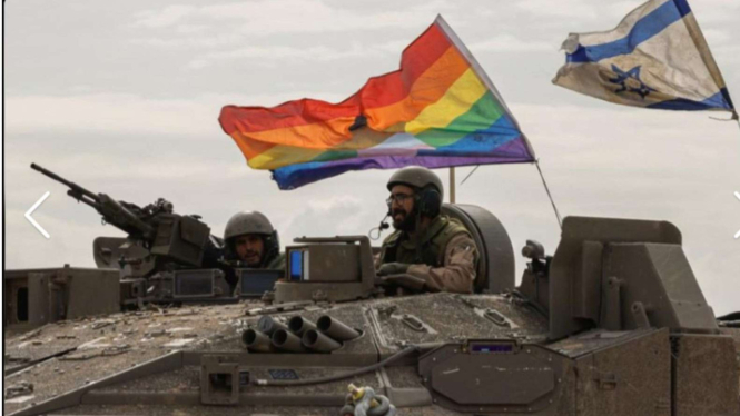 Tentara Israel Kibarkan Bendera LGBT di Gaza