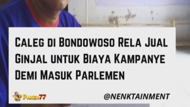 Erfin Dewi Sudanto, caleg PAN di Bondowoso yang viral karena mau jual ginjal. (Instagram @nenktainment)