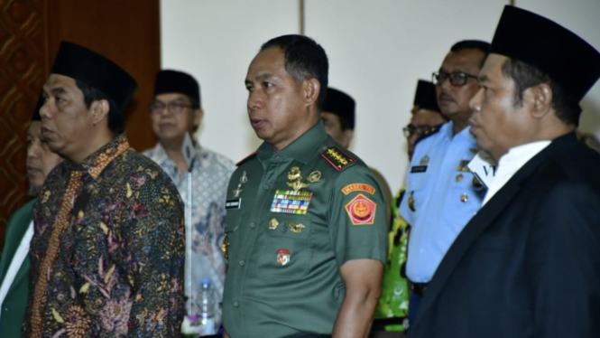 VIVA Militer: Panglima TNI Jenderal Agus Subiyanto hadiri Deklarasi Pemilu Damai