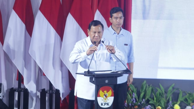 Prabowo Subianto-Gibran Rakabuming Raka Dalam Acara Paku Integritas KPK