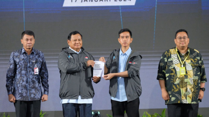 Paslon nomor 2, Prabowo Subianto dan Gibran Rakabuming di Paku Integritas KPK