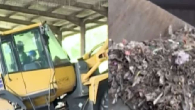 Truk pengolahan sampah di Cilacap