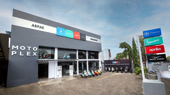 Diler Piaggio Motoplex Makassar yang baru dikembangkan.