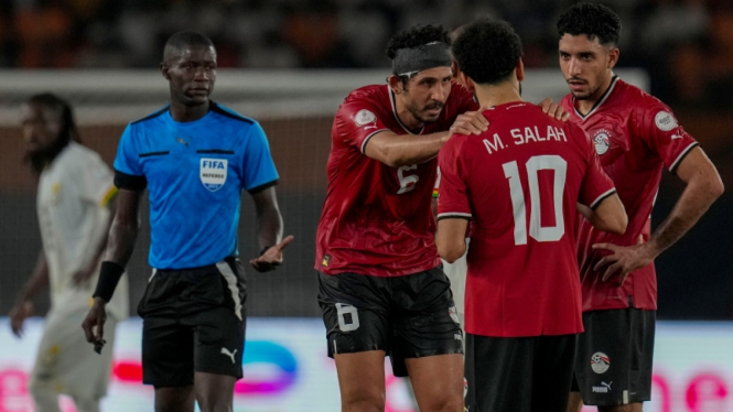 Mohamed Salah cedera bersama Timnas Mesir di Piala Afrika 2024