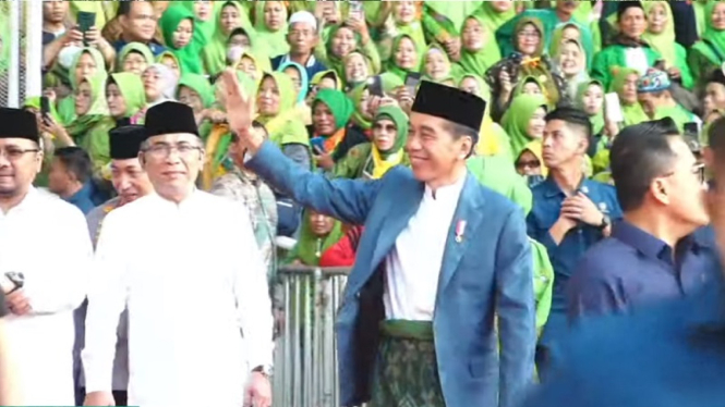 Presiden Jokowi menghadiri Harlah ke-78 Muslimat NU di GBK